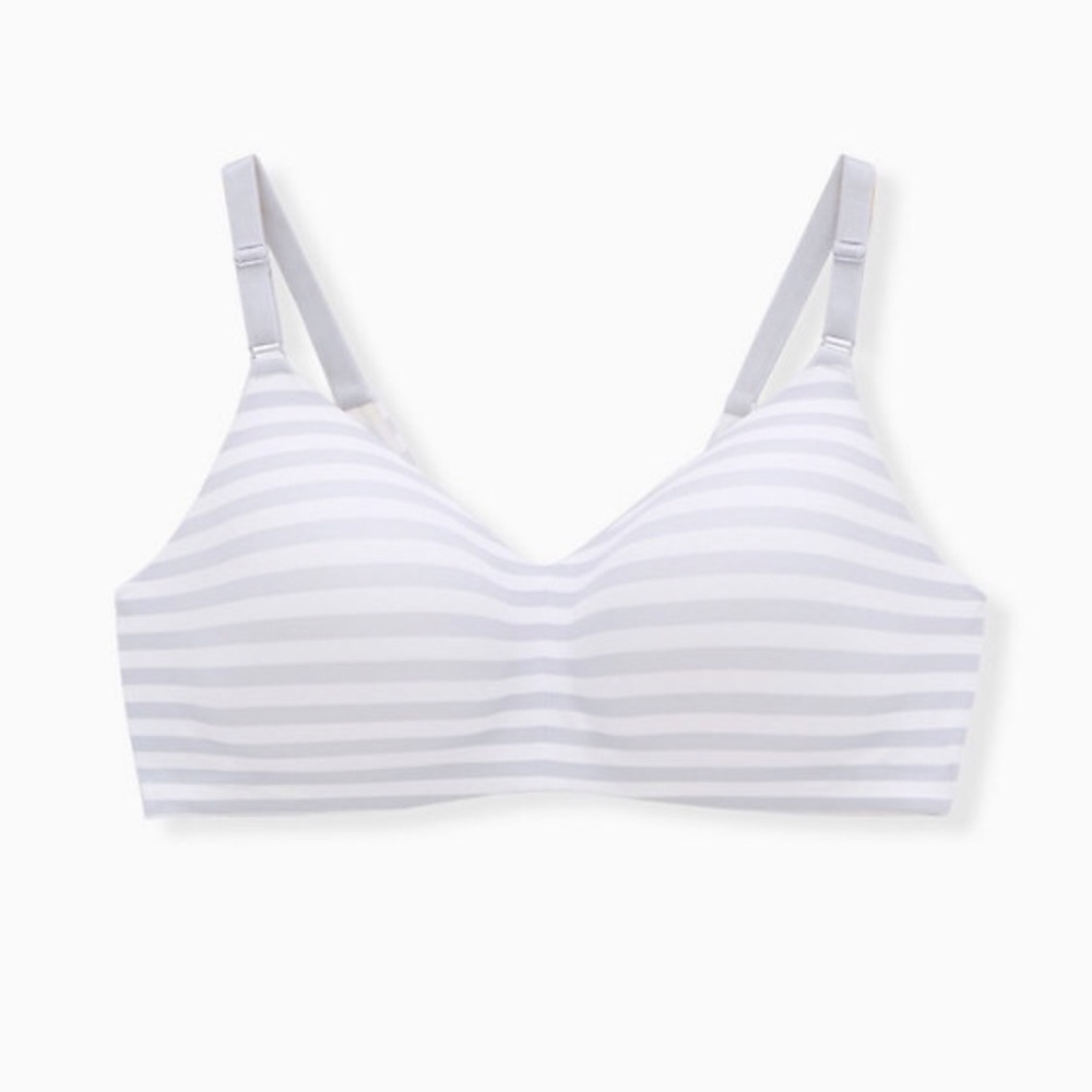 Torrid Grey Stripe 360° Back Smoothing Wire-Free